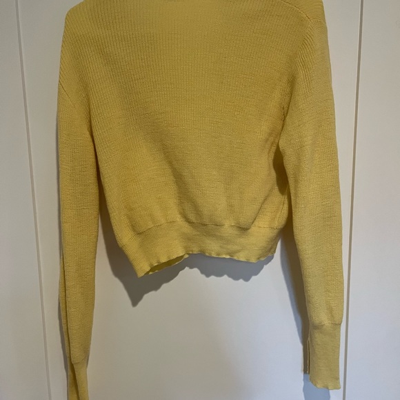 Vintage Frederick & Nelson Yellow Sweater Cardigan 100% Wool - Picture 5 of 5